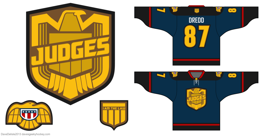 Judges hockey jersey design by Dave Delisle