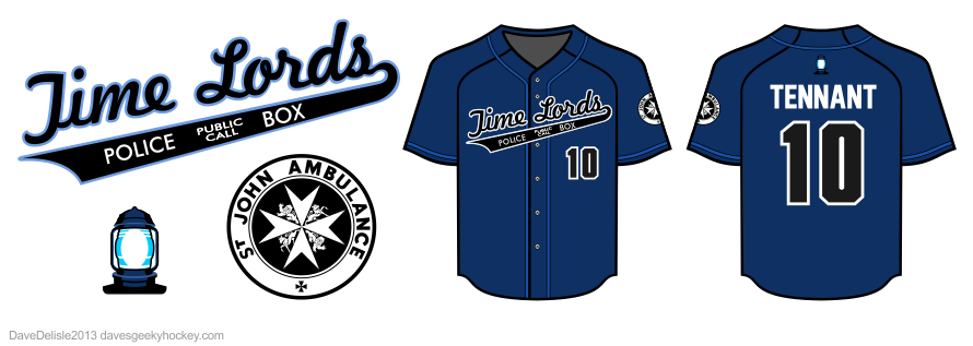 Time Lords baseball jersey design by Dave Delisle